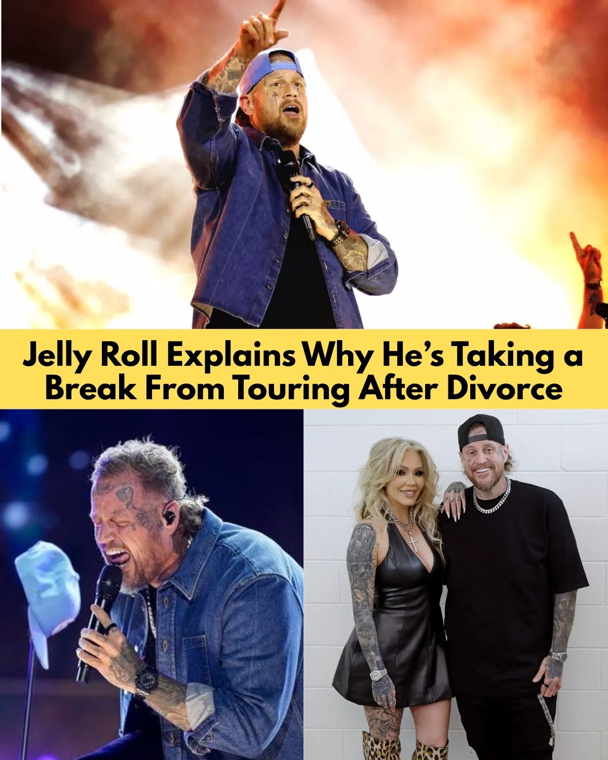 Jelly Roll Says He Is Taking a Break From Touring to “Heal” After Divorce From Bunnie Xo