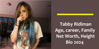 Tabby Ridiman Age, Career, Family, Net Worth, Height, Bio 2024