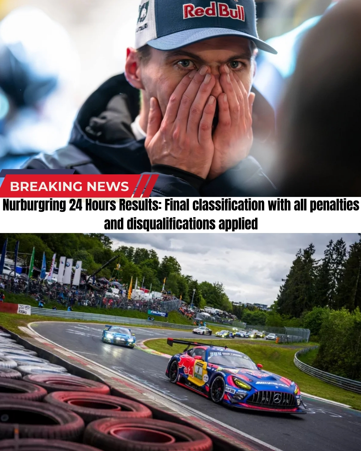 A record 352,000 fans witnessed total chaos! ๐คฏ Max Verstappen dominated the brutal Nordschleife for 20 hours, on the brink of an epic victory. ๐ But then, a sudden mechanical nightmare completely destroyed his team’s race!