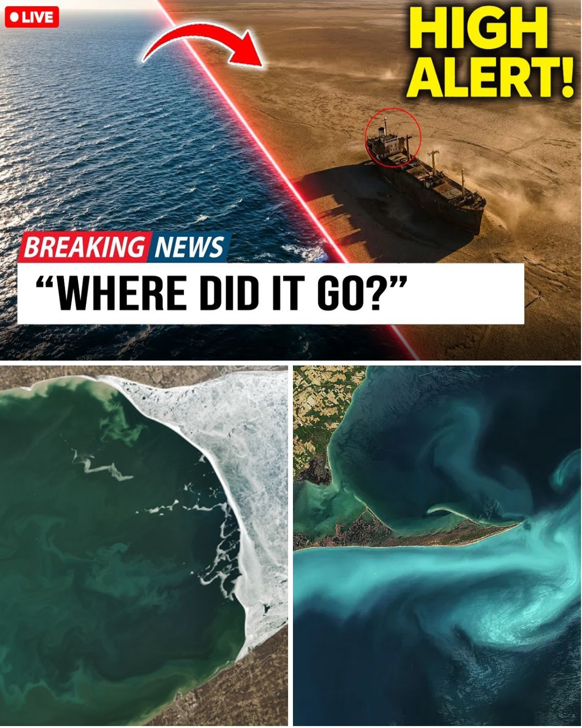 🌊⚠️ Lake Erie shocked residents after water levels suddenly dropped, exposing huge sections of the lakebed that had been hidden for decades.