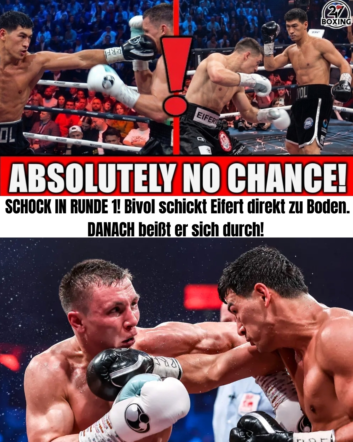 Las Vegas has just witnessed an absolute execution inside the ring! 🥊 Heavyweight king Dmitry Bivol completely shattered the internet, sending Brian Eifert crashing to the canvas in a terrifying, bloody heap under 40 seconds!