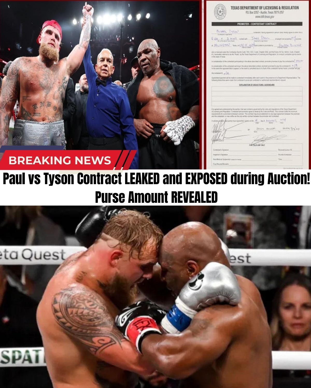 The boxing world has just been shaken by a massive security breach! ๐ฅ A high-stakes auction turned into a total disaster after the confidential fight contract between Logan Paul and Mike Tyson was accidentally exposed to the public!