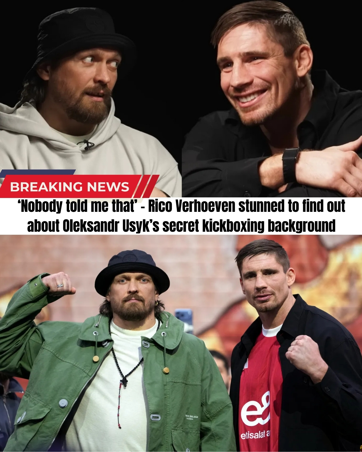 The Giza Pyramids mega-fight just exploded! 😱 Rico Verhoeven thought he had the ultimate surprise weapon as an undefeated kickboxer, but Oleksandr Usyk just shattered his confidence live on DAZN!