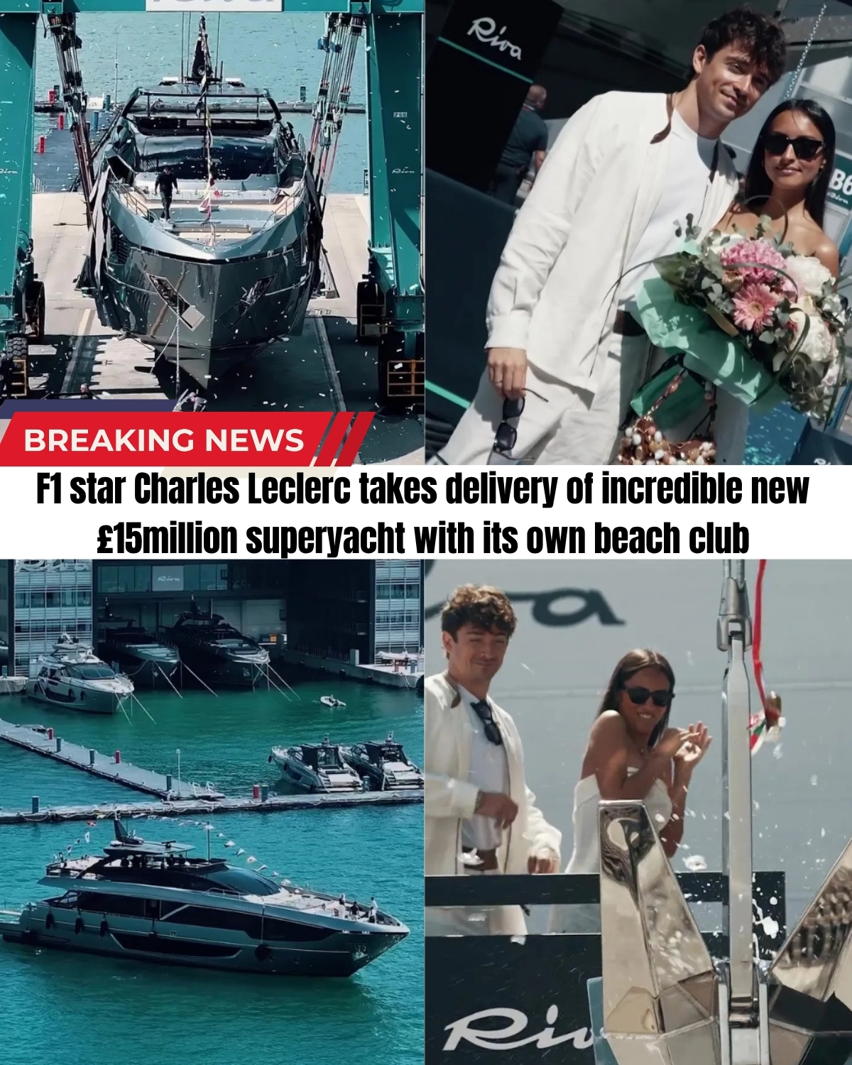 While Mercedes leaves Ferrari in the dust, Charles Leclerc is making waves of a different kind! 😱 The Monegasque hero just dropped a staggering £15,000,000 on a custom superyacht for his new bride Alexandra—and wait until you see the “hidden” 35m beach club!