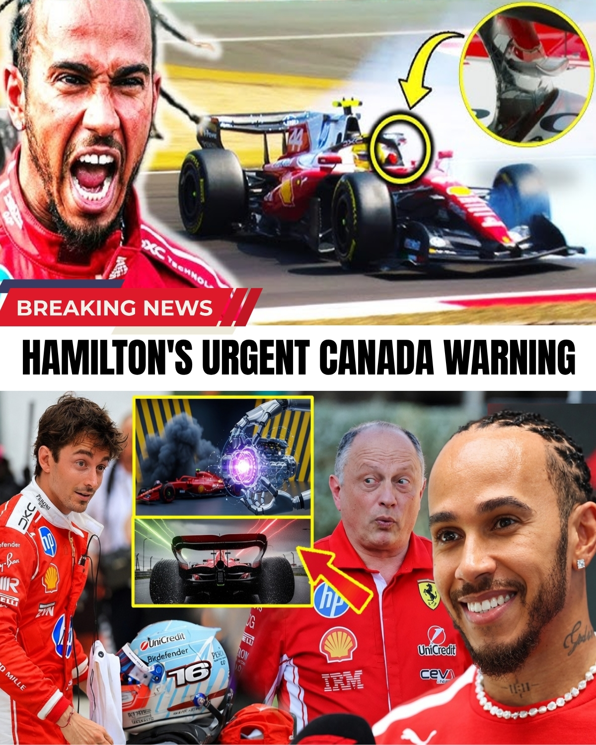 Maranello is turning into a total nightmare! ๐ฑ Trailed by Charles Leclerc and crushed by a 10s gap in Japan, a desperate Lewis Hamilton has issued an urgent demand to rebuild the SF-26 before Canada!