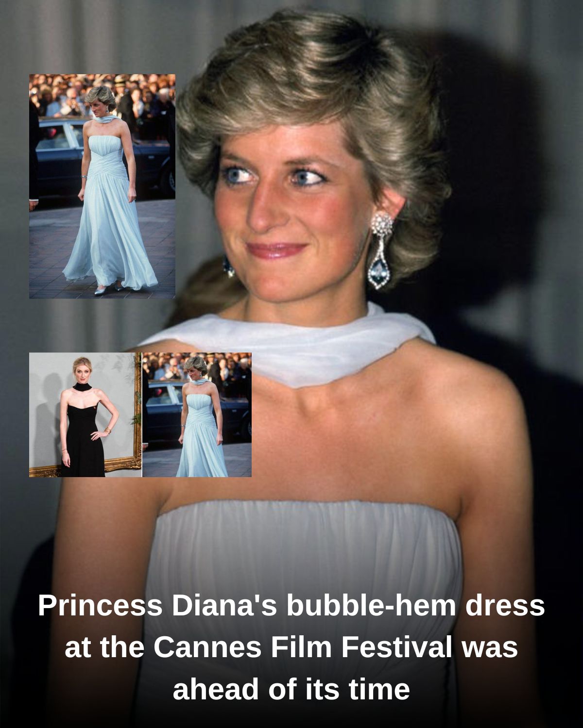 Princess Diana’s bubble-hem dress at the Cannes Film Festival was ahead of its time
