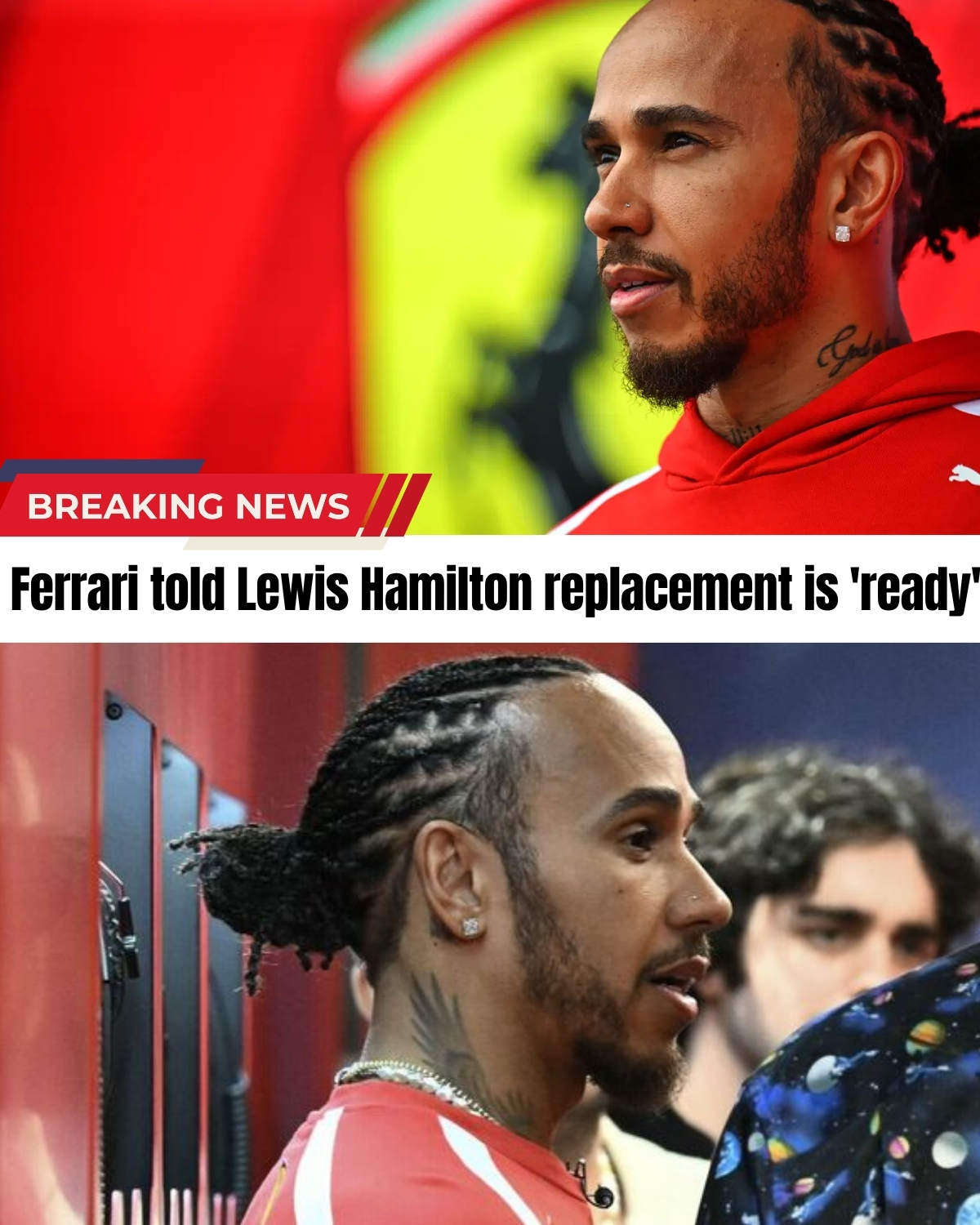 The F1 paddock is reeling! ๐ฃ Guenther Steiner just dropped a massive bombshell, telling Ferrari that 21-year-old prodigy Oliver Bearman is ready to hijack Lewis Hamiltonโs seat!