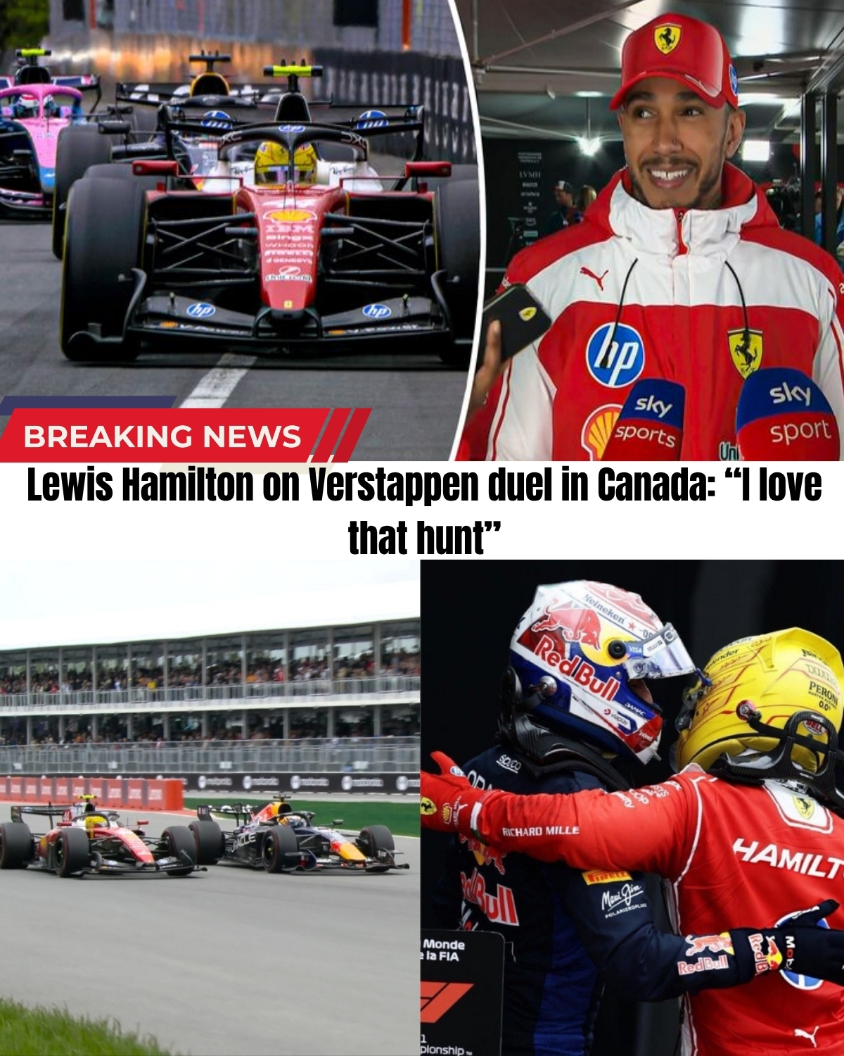 The King is back in his element! 👑 In a heart-stopping Canadian GP, Lewis Hamilton unleashed his ruthless childhood go-kart instincts to brutally hunt down Max Verstappen!