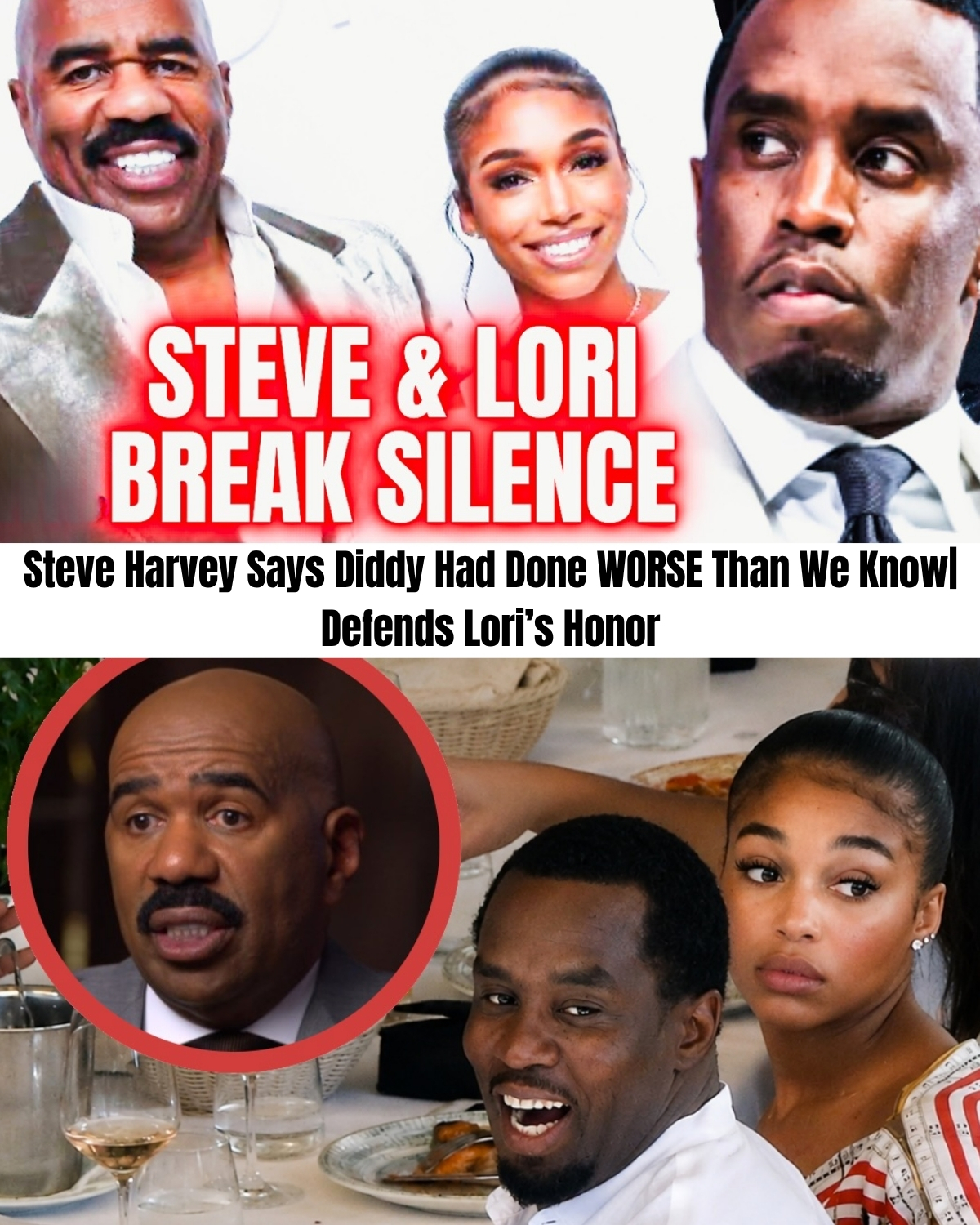 The legendary host just went nuclear on live air to defend his daughter Lori Harvey against Sean “Diddy” Combs! Forget the celebrity glitzโSteve just exposed the icy reality behind that infamous family lunch