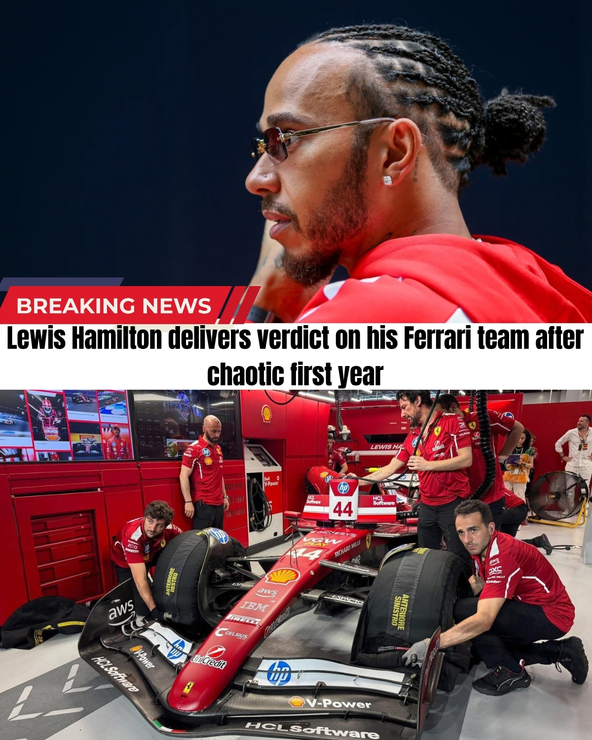 The 7-time World Champ is finally UNLEASHED! ๐ด After a brutal first season, Lewis Hamilton just dropped a massive update about his Ferrari future.
