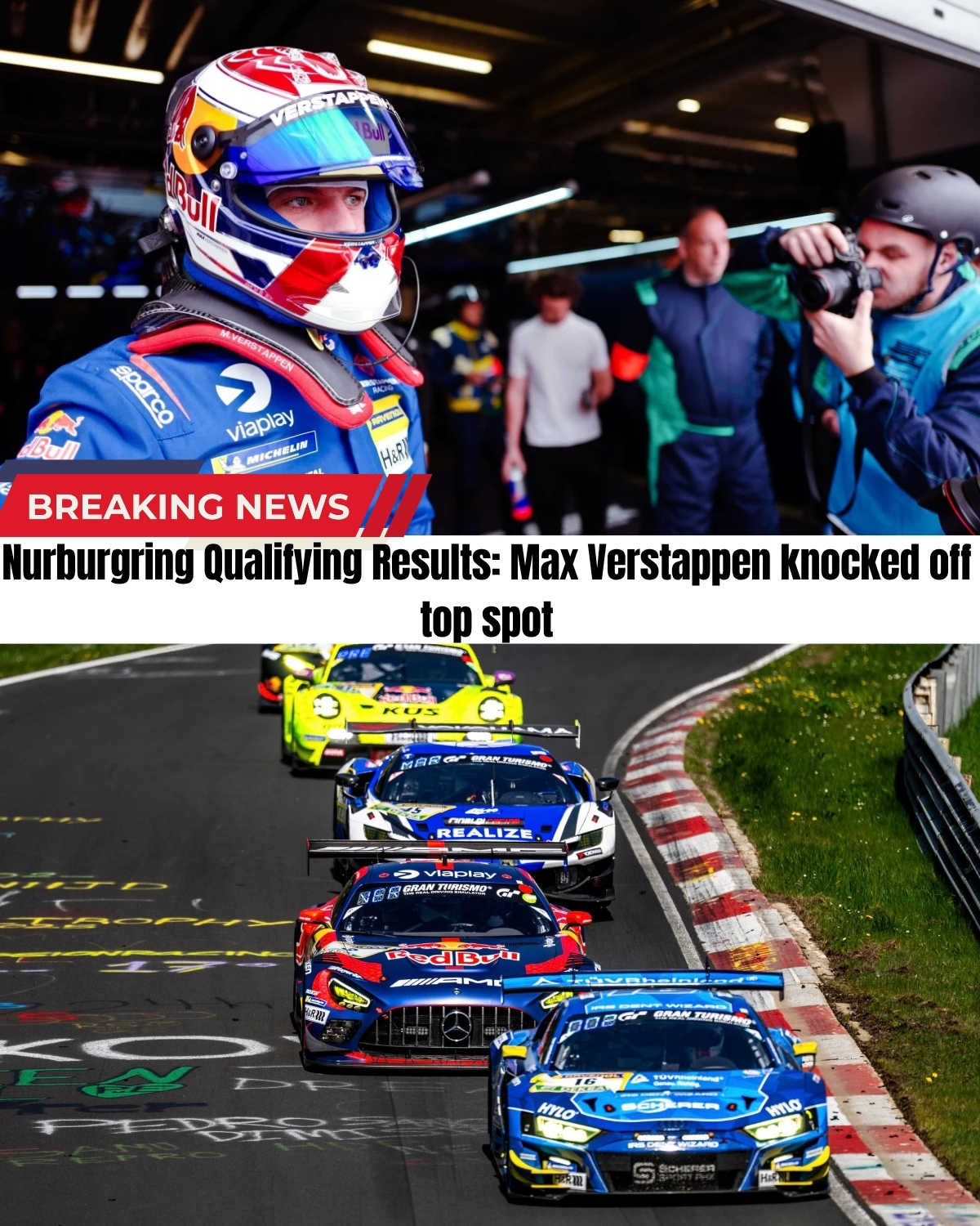 The “Green Hell” just gave Max Verstappen a brutal welcome! 😱 While the 4x F1 Champ was hunting for P1, a terrifying fireball explosion rocked the Schumacher S, sending drivers scrambling for their lives!