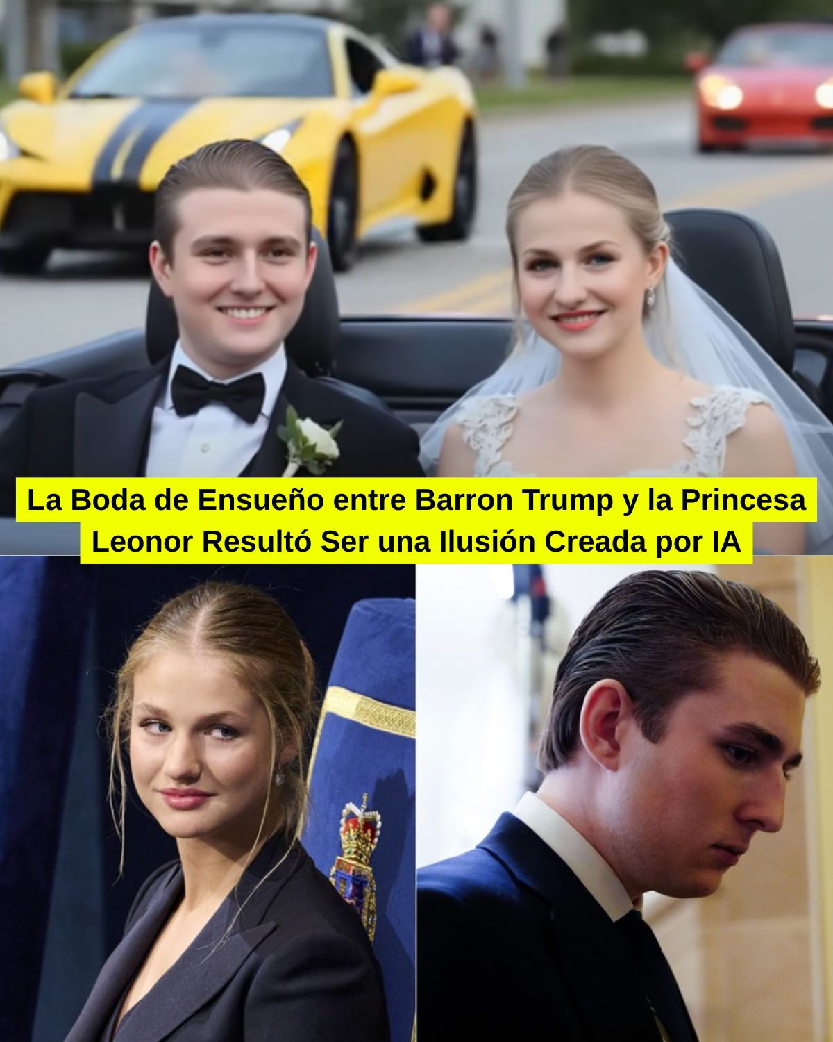 ¿“La Gran Mentira Real”? La Boda de Ensueño entre Barron Trump y la Princesa Leonor Resultó Ser una Ilusión Creada por IA