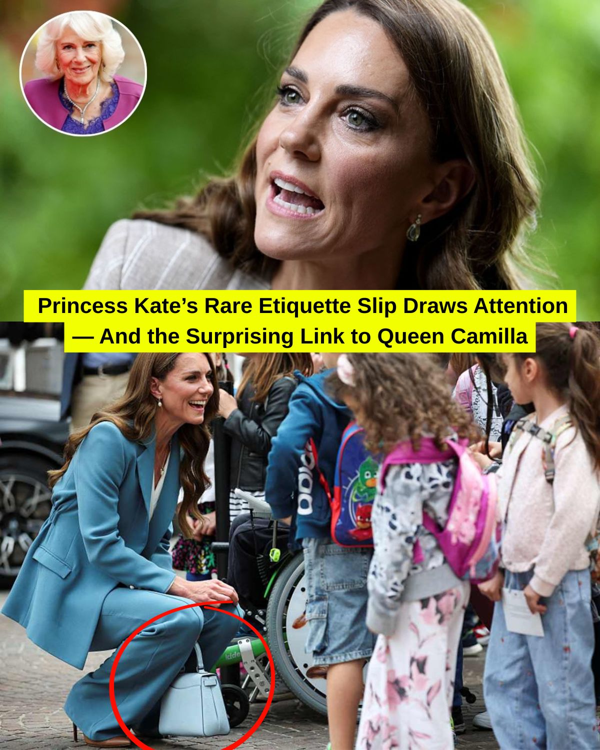 “One Small Gesture Sparked a Royal Storm”: Princess Kate’s Rare Etiquette Slip Draws Attention — And the Surprising Link to Queen Camilla