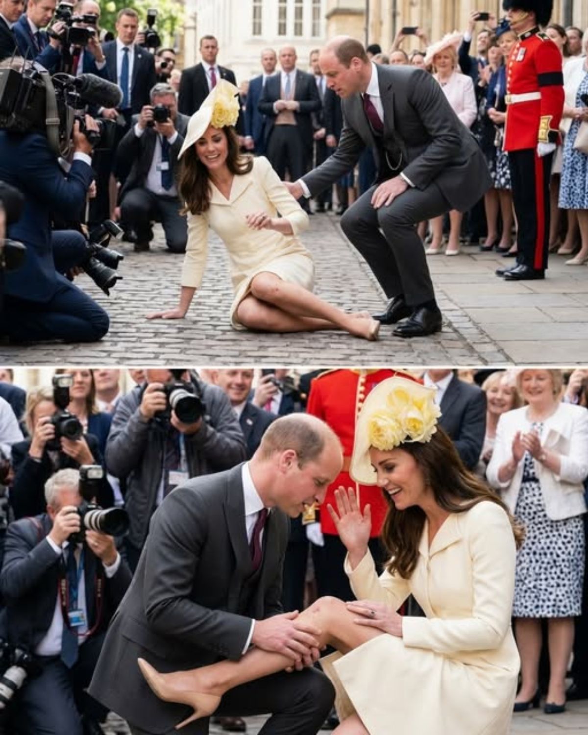 A shocking royal moment has everyone talking! 👑😱 During a crowded public appearance filled with flashing cameras and roaring fans