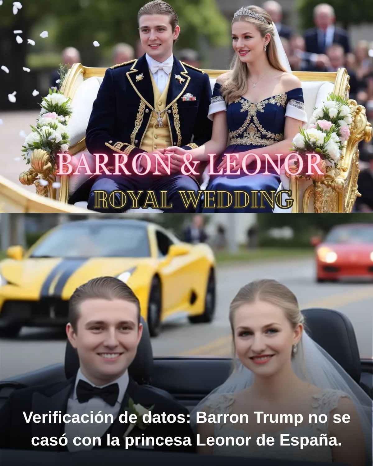 Verificaciรณn de datos: Barron Trump no se casรณ con la princesa Leonor de Espaรฑa.