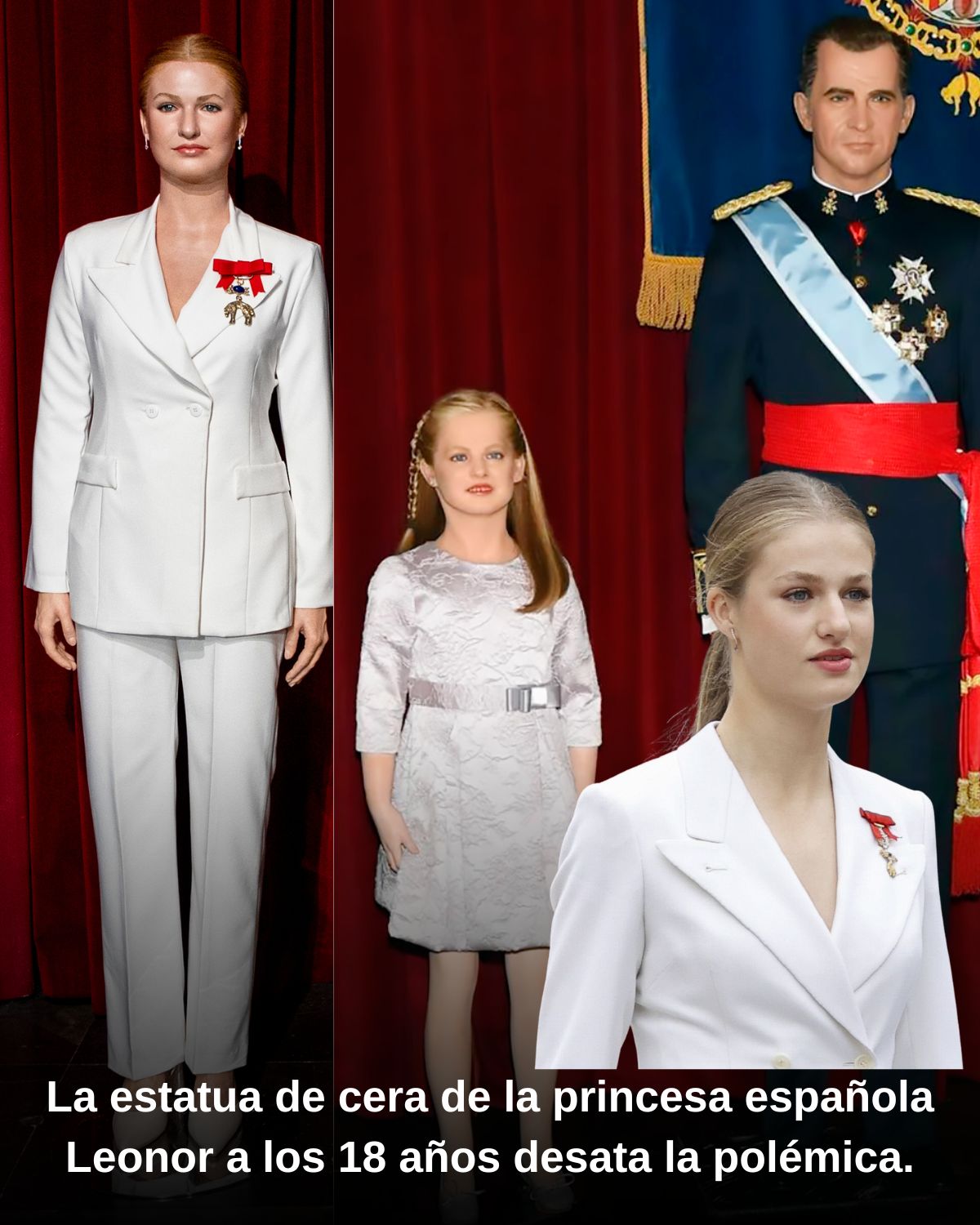 La estatua de cera de la princesa espaรฑola Leonor a los 18 aรฑos desata la polรฉmica.