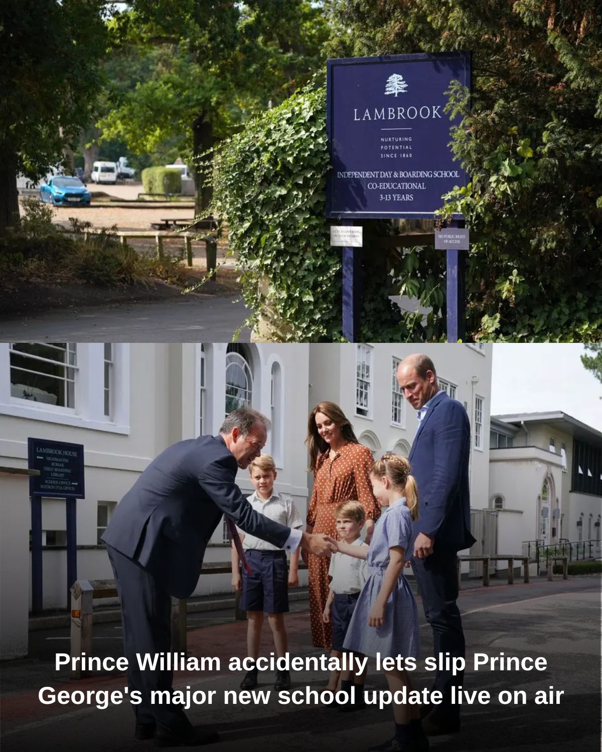 Prince William accidentally lets slip Prince George’s major new school update live on air