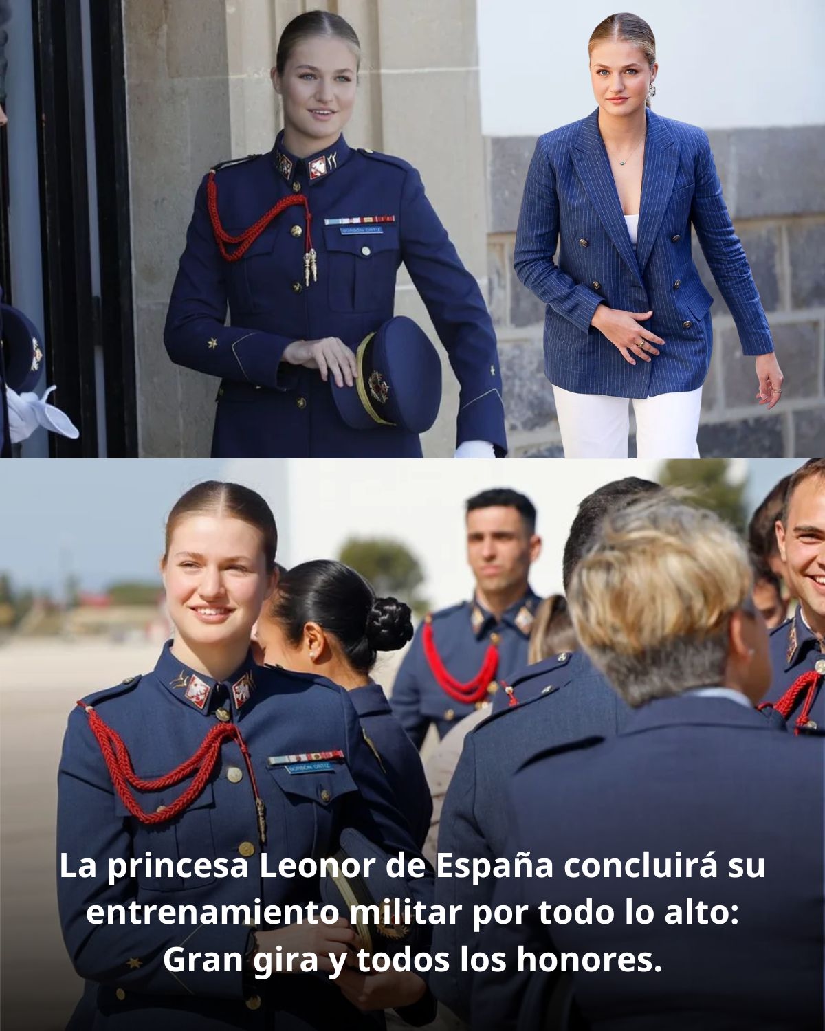 La princesa Leonor de Espaรฑa concluirรก su entrenamiento militar por todo lo alto: Gran gira y todos los honores.