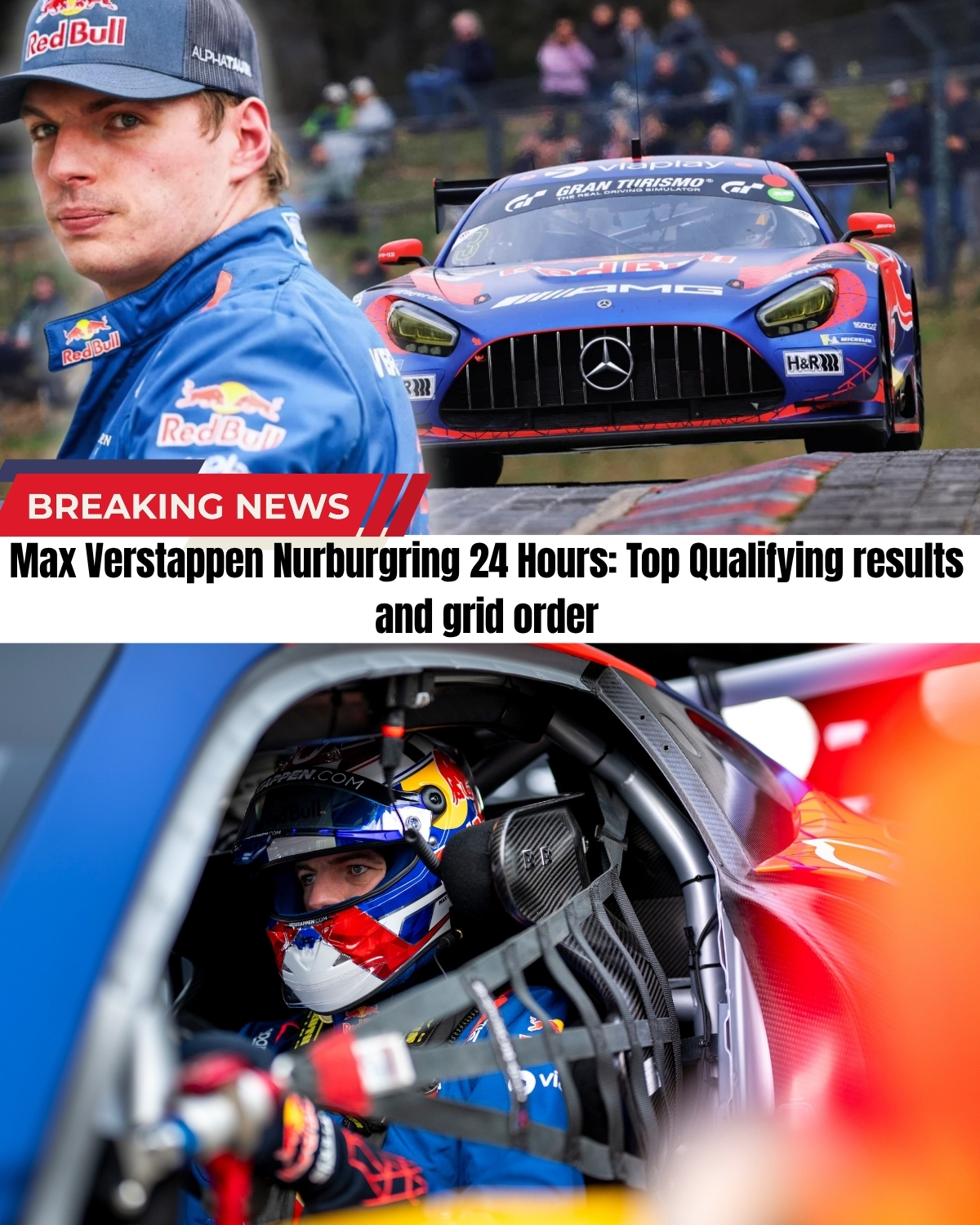 Max Verstappen has escaped a qualifying disaster! 😱 The F1 Champ pushed his No.3 Mercedes-AMG to the absolute limit, securing a spot in the final 12-car pole shootout!