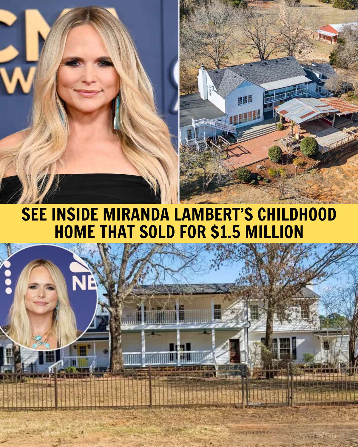 The Childhood Home That Inspired Miranda Lambert’s Most Emotional Songs Just Sold — and Fans Weren’t Expecting This