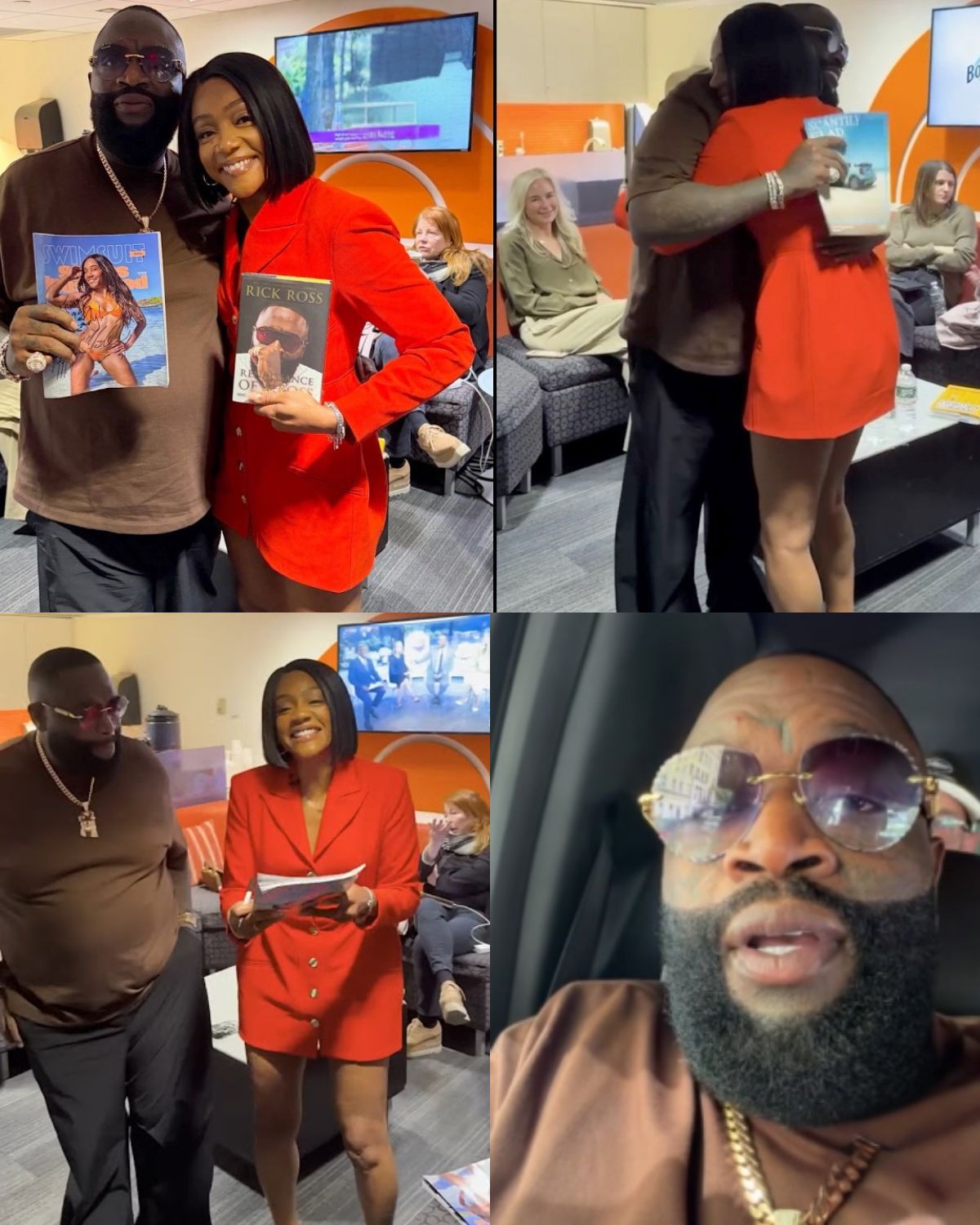 Rick Ross Links Up With Tiffany Haddish While Celebrating New Book Release In NYC