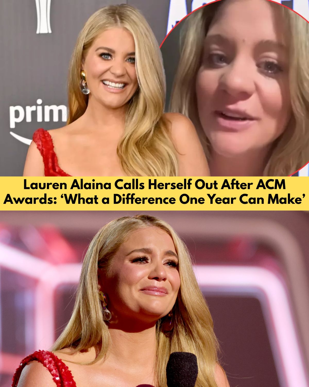 The Entire ACM Awards Crowd Went Silent After Lauren Alaina Suddenly Broke Down on Stage