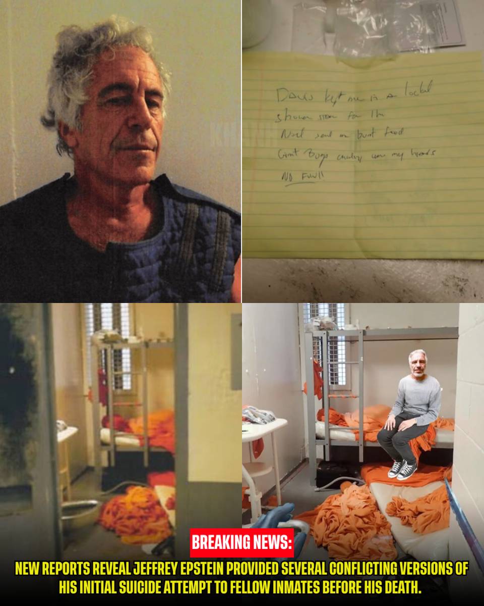 New reports reveal Jeffrey Epstein provided several CONFLICTING VERSIONS of his initial suicide attempt to fellow inmates before his death.