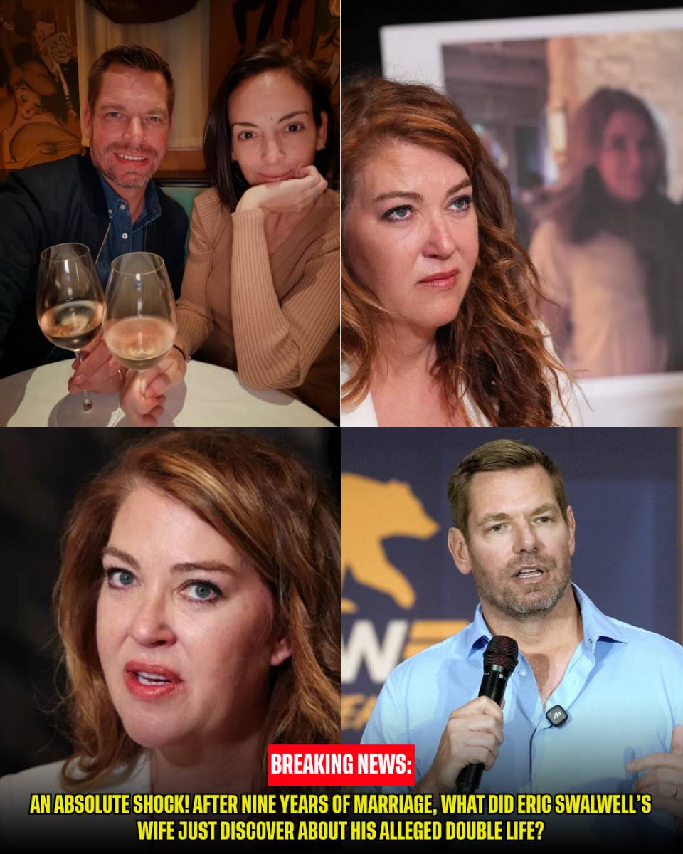 An absolute shock! After nine years of marriage, what did Eric Swalwell’s wife just discover about his alleged DOUBLE LIFE?