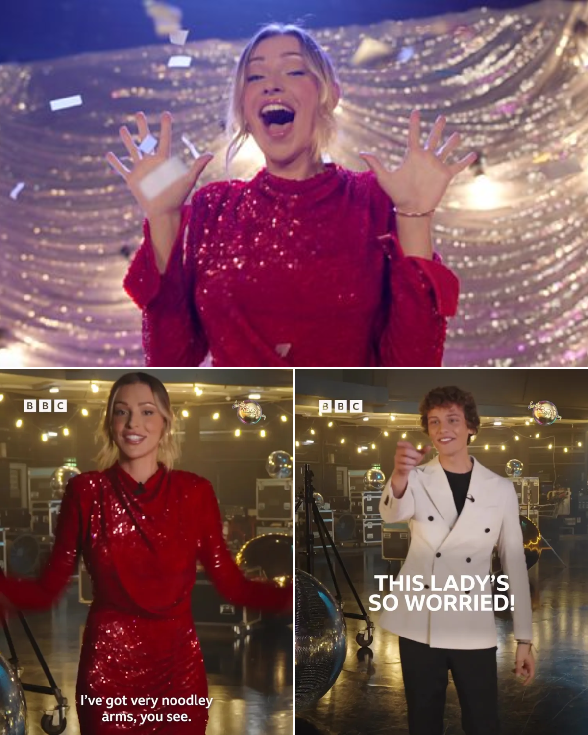 STRICTLY Come Dancingโs latest crop of celebrity contestants have given the first glimpse at their fancy footwork.