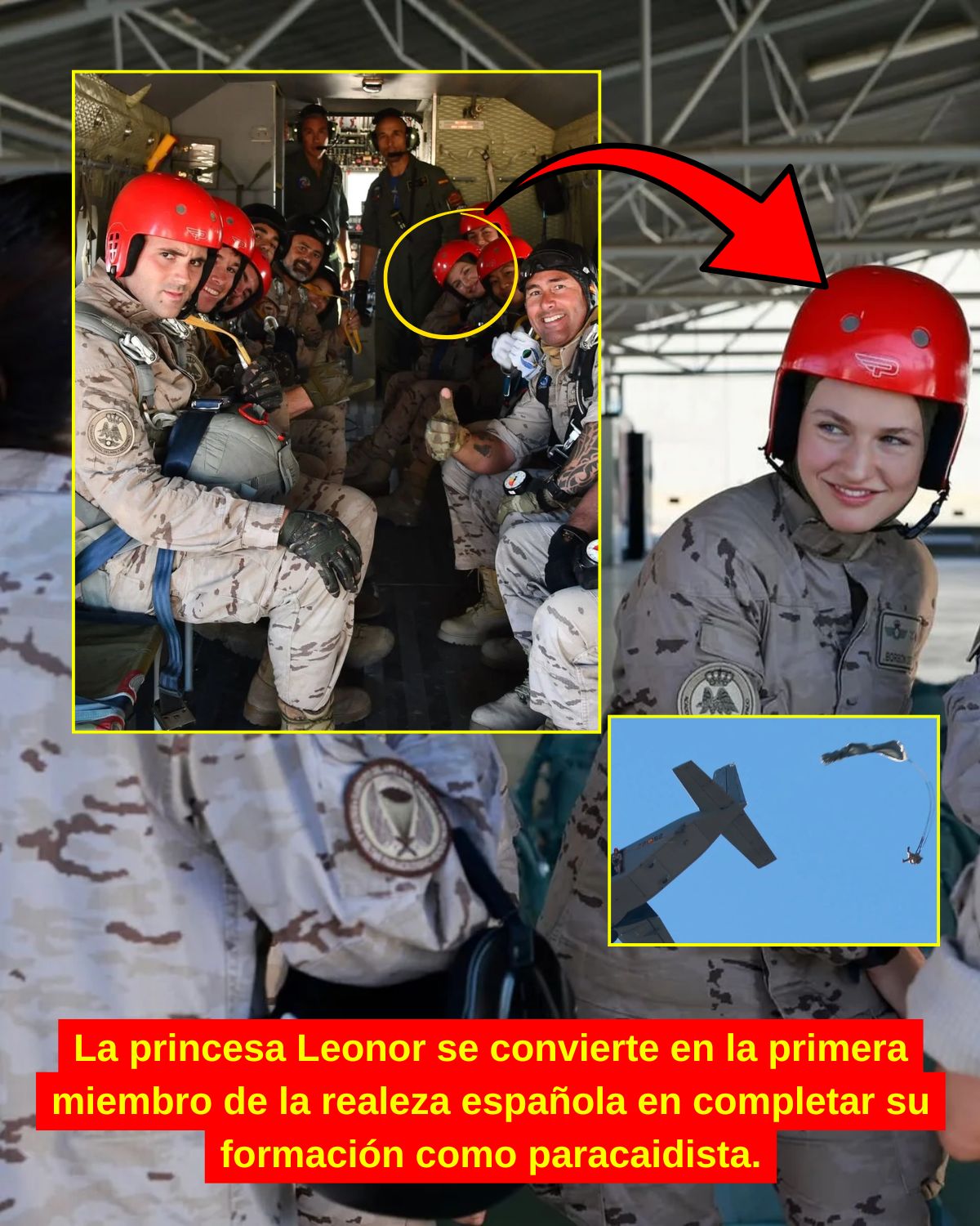 La princesa Leonor se convierte en la primera miembro de la realeza española en completar su formación como paracaidista.