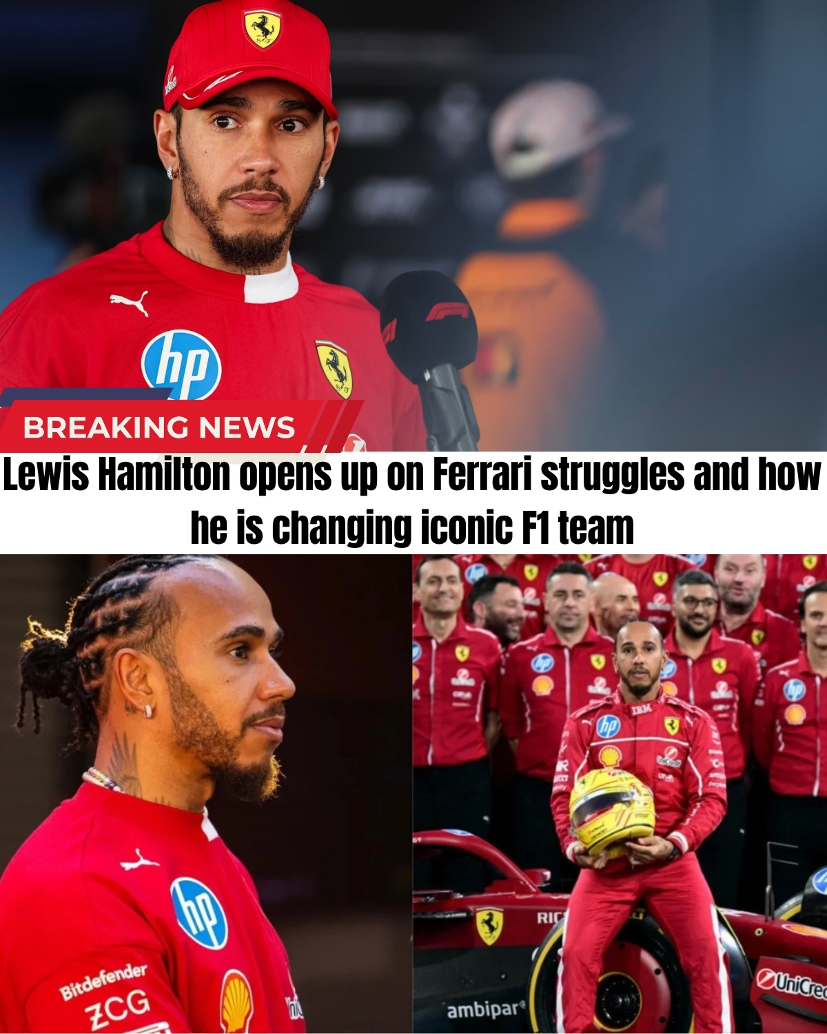 From 7-time World Champion to a “miserable” 2025 breakdown… 📉 Lewis Hamilton finally breaks his silence on the dark, gruelling reality behind his move to Maranello!