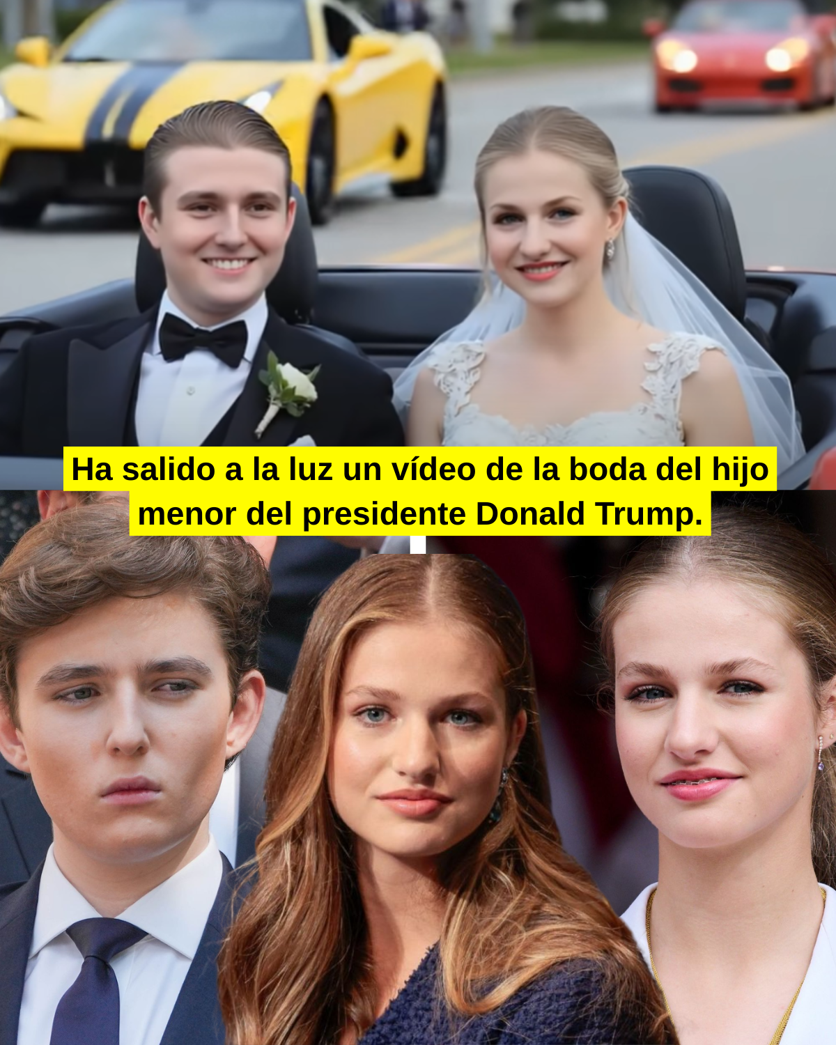 Ha salido a la luz un vídeo de la boda del hijo menor del presidente Donald Trump.