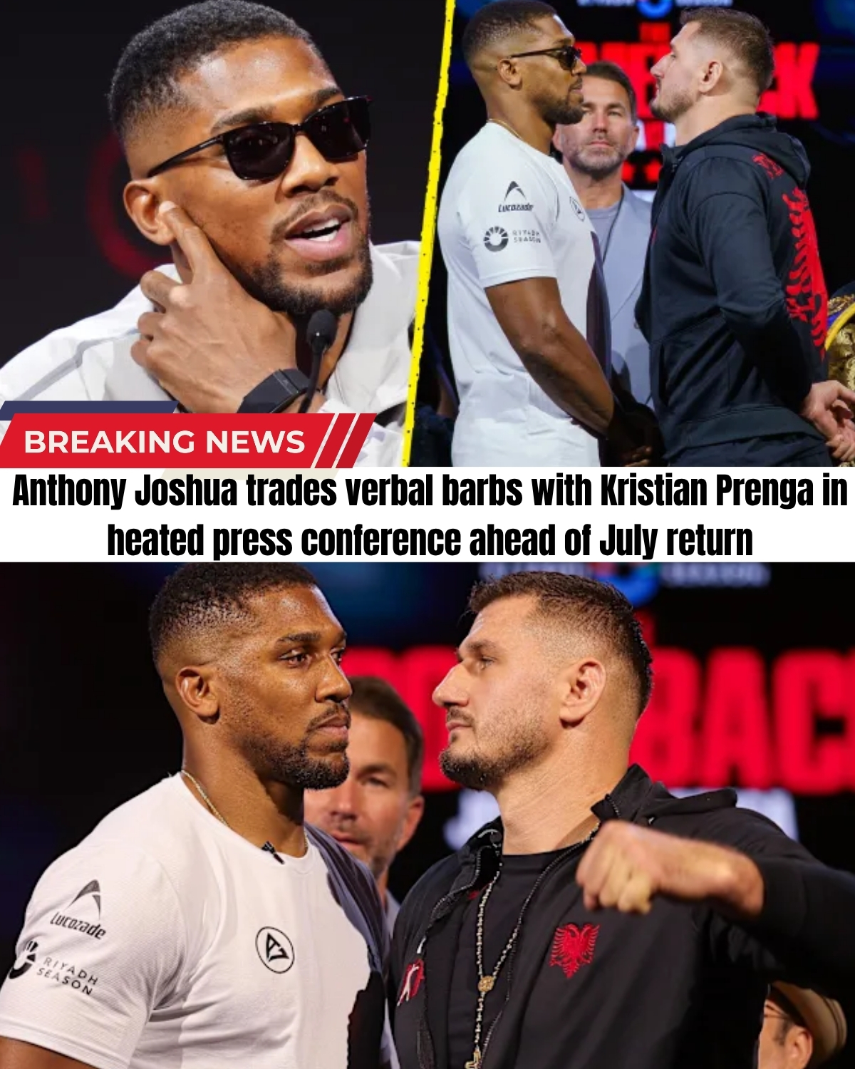 The heavyweight division has just descended into absolute chaos! 🥊 In a terrifying face-off for their upcoming Saudi Arabia war, Kristian Prenga completely snapped, accusing Anthony Joshua of disrespecting God by planning ahead for Tyson Fury!