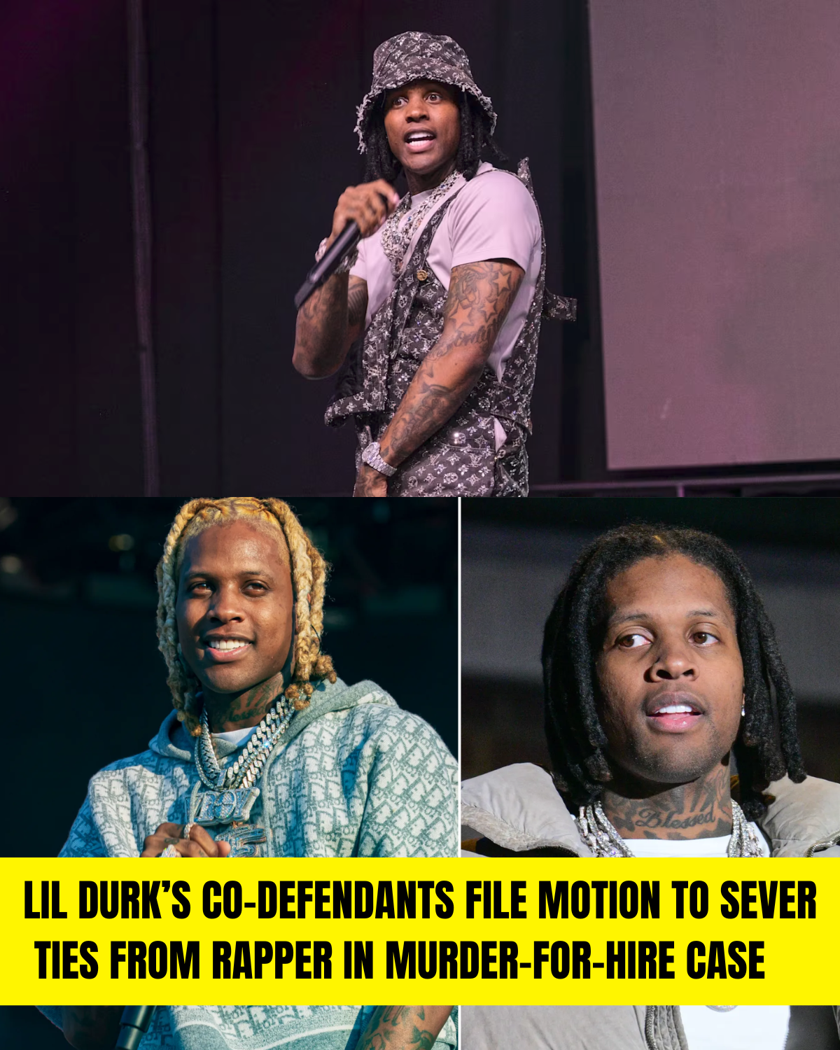 Lil Durk’s Co-Defendants File Motion to Sever Ties From Rapper In Murder-for-Hire Case