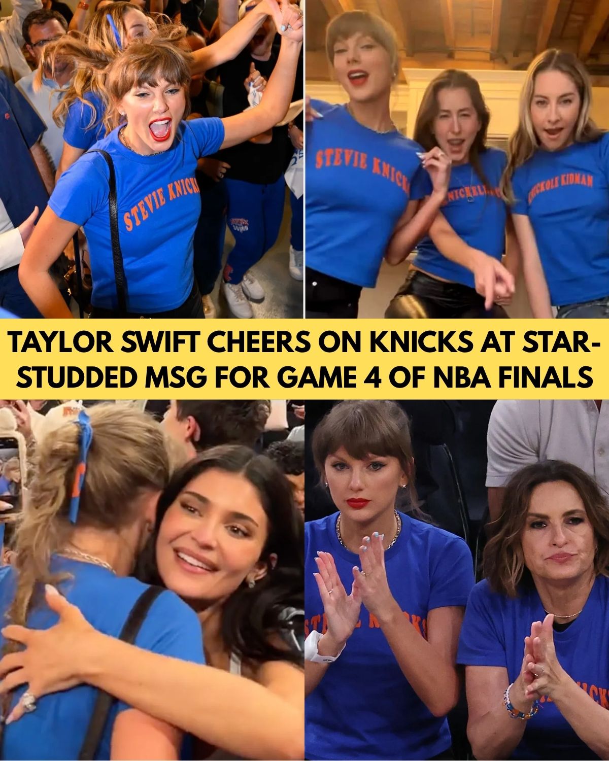 Taylor Swift and Mariska Hargitay Show Up in Matching Shirts at Knicks Game — And Fans Think It's More Than a Fashion Choice