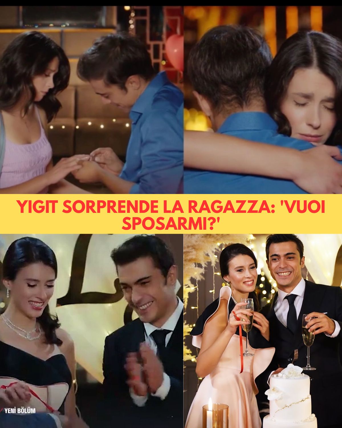 Yigit si inginocchia davanti a lei: la proposta di matrimonio emoziona tutti