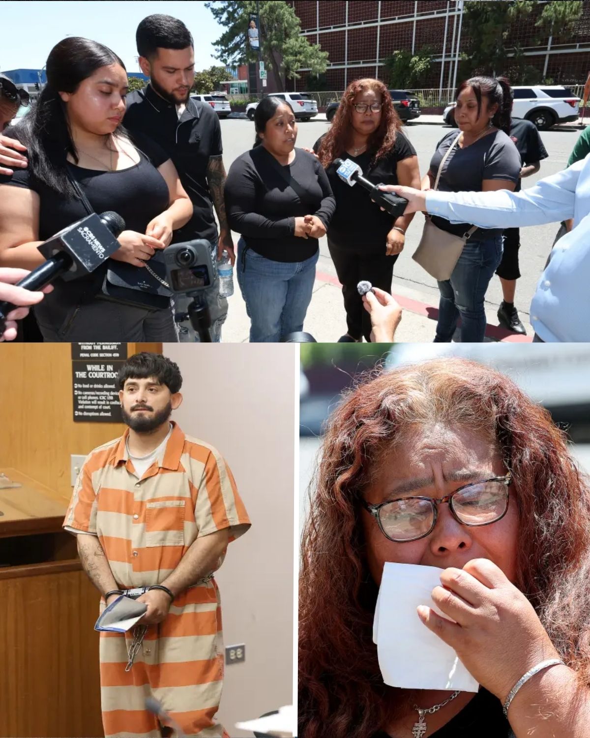 Illegal alleged to have stabbed a two-week-old infant and family to death smiles arrogantly in court