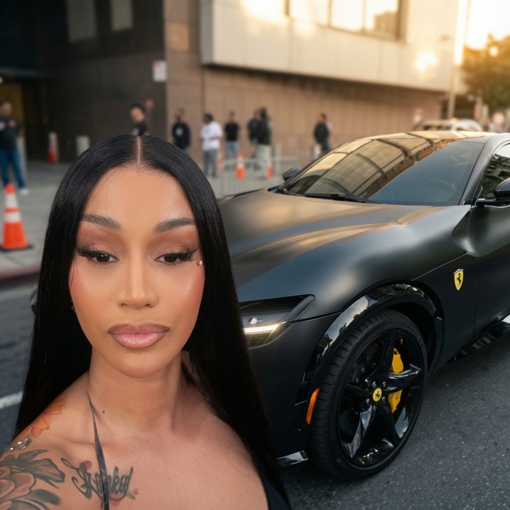 Cardi B Arrives at Knicks Game 3 in Her New $500K Ferrari Purosangue Before Taking the Stage at Halftime!