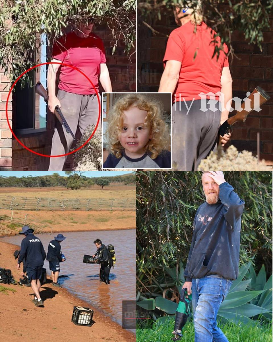 SHOCKING NEW TWIST! What is she desperately trying to hide? Furious grandmother pulls a SHOTGUN on reporters as police prepare to uncover the final secret of the vanished boy’s property